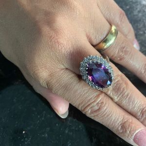 Lady Diana created Amethyst cocktail ring NEW